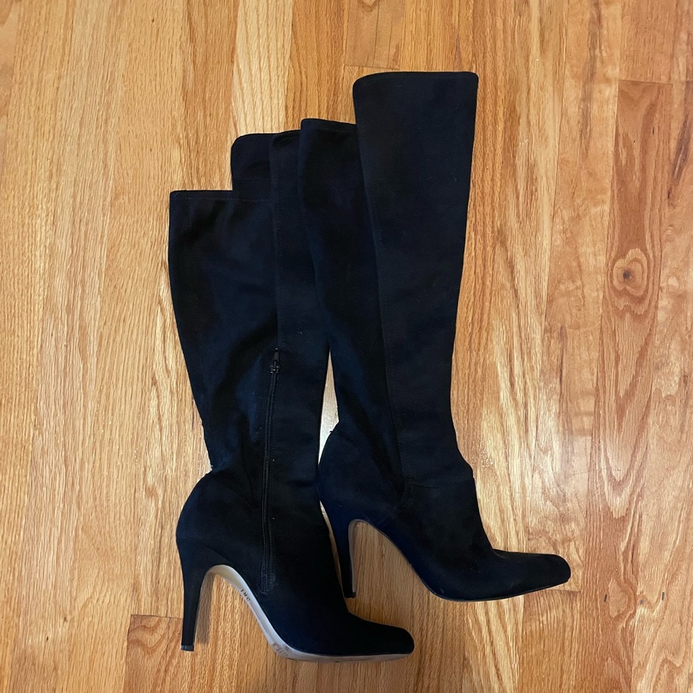INC black tall boot with heel size 9